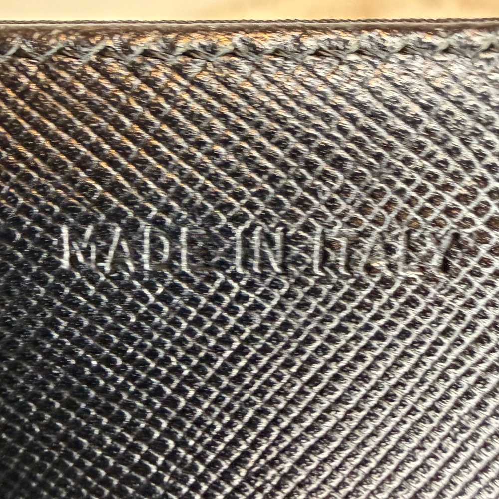 PRADA "TESSUTO" NERO NYLON AND SAFFIANO LEATHER BIFOLD WALLET - Picture 16 of 16